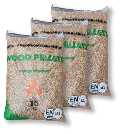 70 sacs de 15 kg de Pellet Eco Pin – certifiés DINplus et ENplus A1